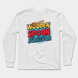 Wooden Spoon Survivor Pop Art Long Sleeve T-Shirt